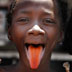 Zambia portrait with tongue